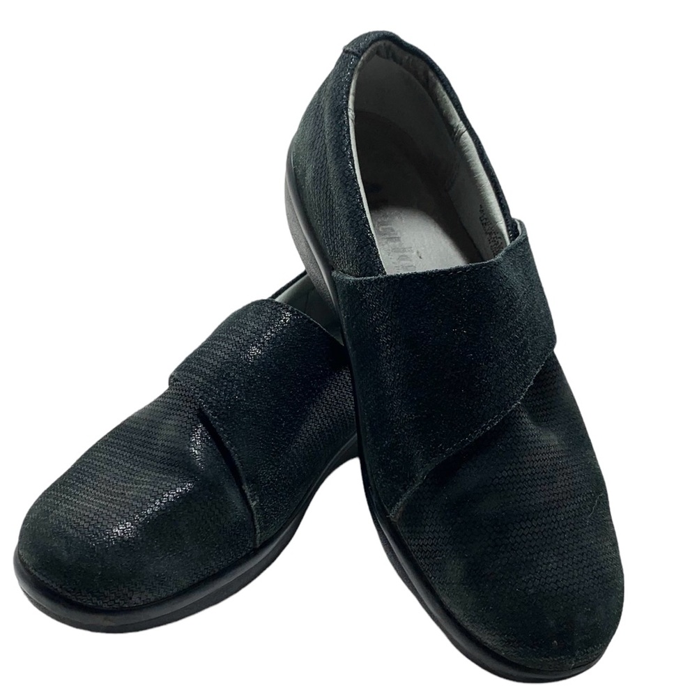 ALEGRIA LAU Metallic Leather Nursing Comfort Shoe 38 Women's LAU-870 Black